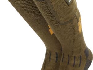 MUDDY NUCLEUS HEATED SOCKS - BROWN CLAY MEDIUM/LARGE