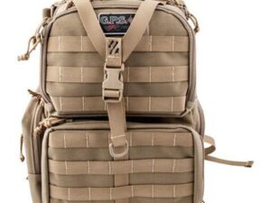G-Outdoors GPS Tactical Range Backpack Holds 3 Handguns Tan