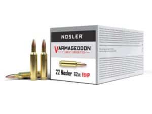 Nosler Varmageddon Rifle Ammunition .22 Nosler 62gr HPFB 3250 fps 20/ct