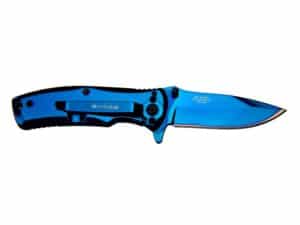 Sarge Knives Phase Folding Knife 2-1/2" Drop Point Blade Blue Tin