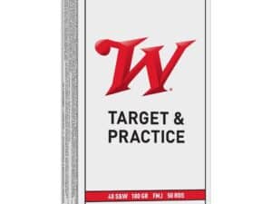 Winchester USA Handgun Ammunition .40 S&W 180 gr. FMJ 1020 fps 50/ct