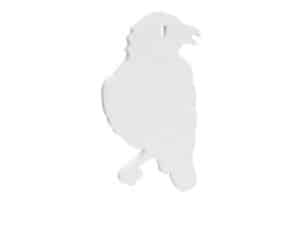Birchwood Casey AR500 3/8" Steel 1 Hole Animal Silhouette Target - Crow 1/ct