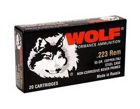 Wolf WPA Military Polyformance Rifle Ammunition .223 Rem 55 gr FMJ 3241 fps - 500/box