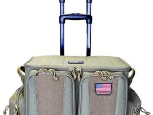 Tactical Rolling Range Bag Holds 10 handguns Tan
