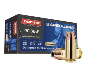 Norma Safeguard Handgun Ammunition .40 S&W 180gr JHP 1015 fps 50/ct