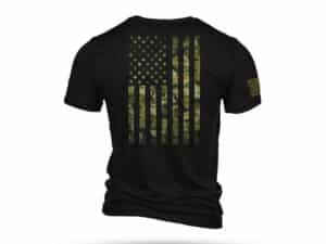 Nine Line American Camo Short Sleeve Shirt Black Triblend L