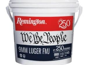 Remington "We the People" Handgun Ammunition 9mm Luger 115gr FMJ 1145 fps 250/ct Bucket