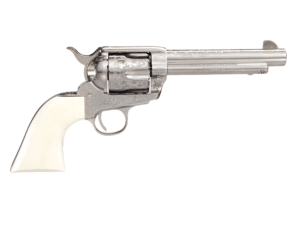 Taylor's 1873 Outlaw Legacy Handgun .45 Colt 6rd Capacity 5.5" Barrel Engraved Nickel with White