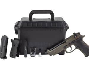 Beretta M9A4 Overland 9MM Pistol in Nomad Bronze finish, ideal for outdoor adventures