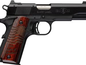 Browning 1911-22 Black Label Medallion .22LR pistol with matte black finish and ergonomic grip