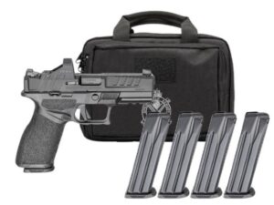 Springfield Echelon 4.0FC 9MM Pistol with 4 magazines, showcasing its polymer frame and compact design