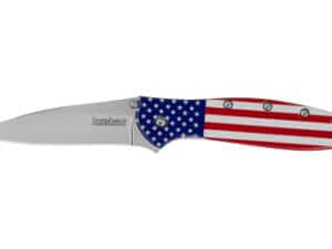 KERSHAW LEEK 3" USA FLAG/SLV