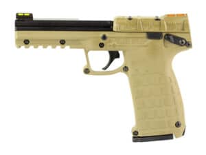 KELTEC PMR30 .22WMR pistol showcasing its lightweight design and fiber optic sights