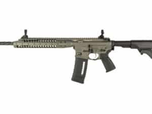 LWRC SIX8 A5 6.8 SPC rifle with polymer magazine showcasing precision engineering