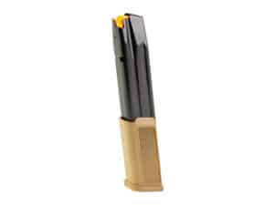 30-round extended magazine for SIG P320 9MM with removable sleeve for enhanced grip comfort