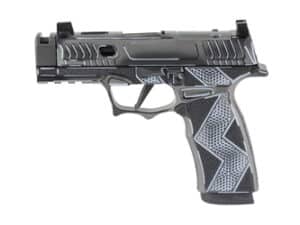 Komodo Anime Series P365X 9mm pistol with vibrant anime-inspired design and custom grip module