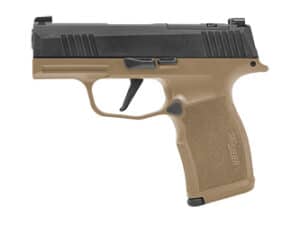 SIG P365X 9MM pistol showcasing 3.1 inch barrel and 12 round magazine