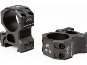 Sig Sauer Buckmasters 1 inch Aluminum Hunting Rings in black, designed for riflescope mounting