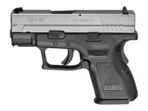 Springfield XD 3" Sub-Compact 9MM Pistol in Bitone finish, showcasing its sleek design and ergonomic grip.