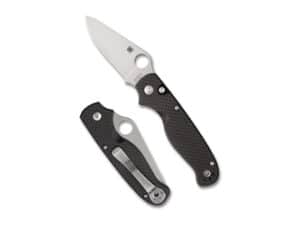 SPYDERCO BUTTONUP CF PE 3.27" BK/SLV