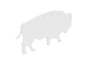 Birchwood Casey AR500 3/8" Silhouette Plate Target 3-Hole Bison