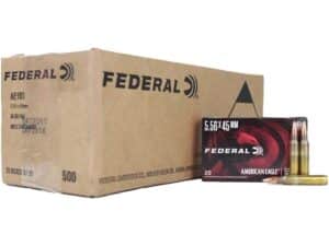 Federal American Eagle 5.56mm 55gr FMJ Rifle Ammunition 500 ct case