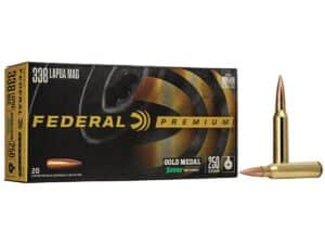 Federal Premium Gold Medal Rifle Sierra MatchKing Ammunition .338 Lapua Mag 250 gr BTHP 2950 fps - 20/ct