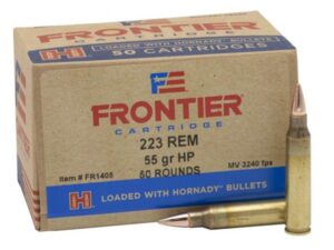 Hornady Frontier Rifle Ammunition .223 Rem 55 gr HP Match 3240 fps  50/ct