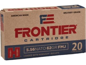 Hornady Frontier NATO Rifle Ammunition 5.56mm 62 gr FMJ 3060 fps 150/ct (Oriented)