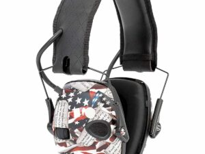 Howard Leight Impact Sport Bluetooth Small Earmuff - 2nd Amendment Black Diamond Pattern Band 21dB NRR