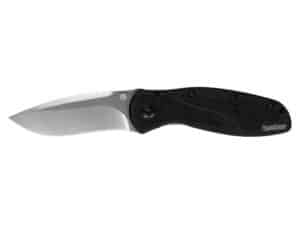 Kershaw Blur Folding Knife 3-2/5" Stonewashed Drop Point Blade Black