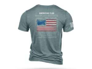 Nine Line American Flag Schematic Short Sleeve Shirt Denim 3XL