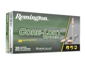 Remington Core-Lokt Tipped Rifle Ammunition 7mm Backcountry 175gr PT 3125 fps 20/ct