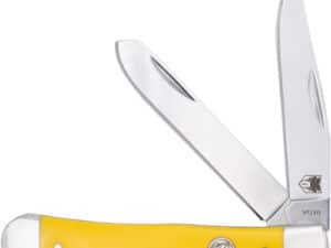 COBRATEC TRAPPER TWO BLADE - G-10 YELLOW DELRIN/SS SLIP JNT