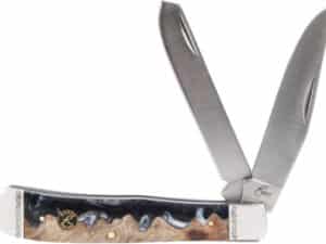 ABKT ROPER LAHAR SERIES 2BLADE - TRAPPER 3.25" WOOD RESIN HNDL