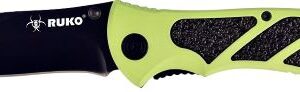 RUKO FOLDER 3.25" GREEN HANDLE - CLAMSHELL