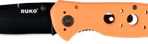 RUKO FOLDER 3.25" BLAZE ORANGE - HANDLE CLAMSHELL