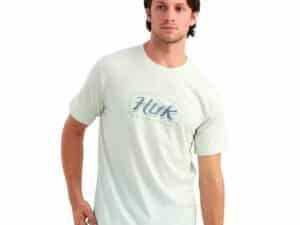 Huk Script Short Sleeve Tee Pale Algae Heather M