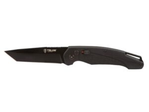 Telum Titan Tactical Automatic Folding Knife 4" Tanto Blade Black