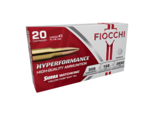 Fiocchi Hyperformance MatchKing Rifle Ammunition 308 Win 168gr OTM 2650 fps 20/ct