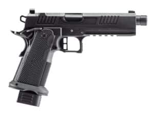 Alpha Foxtrot AF1911-Romulus MOS Adapter Handgun 9mm Luger 17(1) & 20rd(1) Magazines 5" Threaded Barrel DLC Black