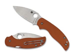 SPYDERCO SAGE 5 BRNT G-10 3" ORG