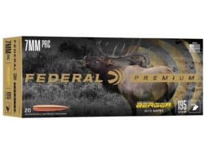 Federal Berger Elite Hunter Rifle Ammunition 7mm PRC 195gr HPBT 2760 fps 20/ct