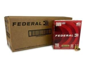 Federal Champion Handgun Ammunition 9mm Luger 115 gr FMJ 1125 fps 1000/ct Case(5-200/ct)