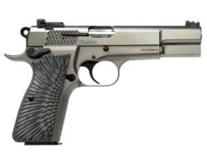 Tisas Regent BR9 Sport 9mm pistol with nickel finish and G10 grips