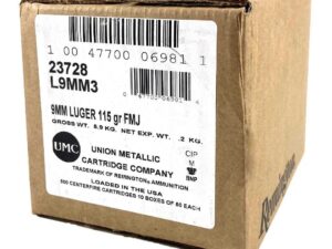 Remington UMC Handgun Ammunition 9mm Luger 115 gr FMJ 1145 fps 1000/ct (20-50/ct)