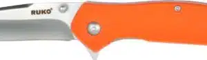 RUKO FOLDER TACTICAL KNIFE - 3.25" ORANGE HANDLE CLAMSHELL