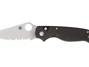 SPYDERCO BUTTONUP CF PS 3.27" BK/SLV