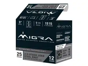 Migra Steel Waterfowl Stacked Shotshell 12ga 3" 1-1/4 oz 1515 fps #2 25/ct