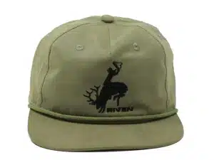 Riven Bucking Elk Rope Hat Loden Green